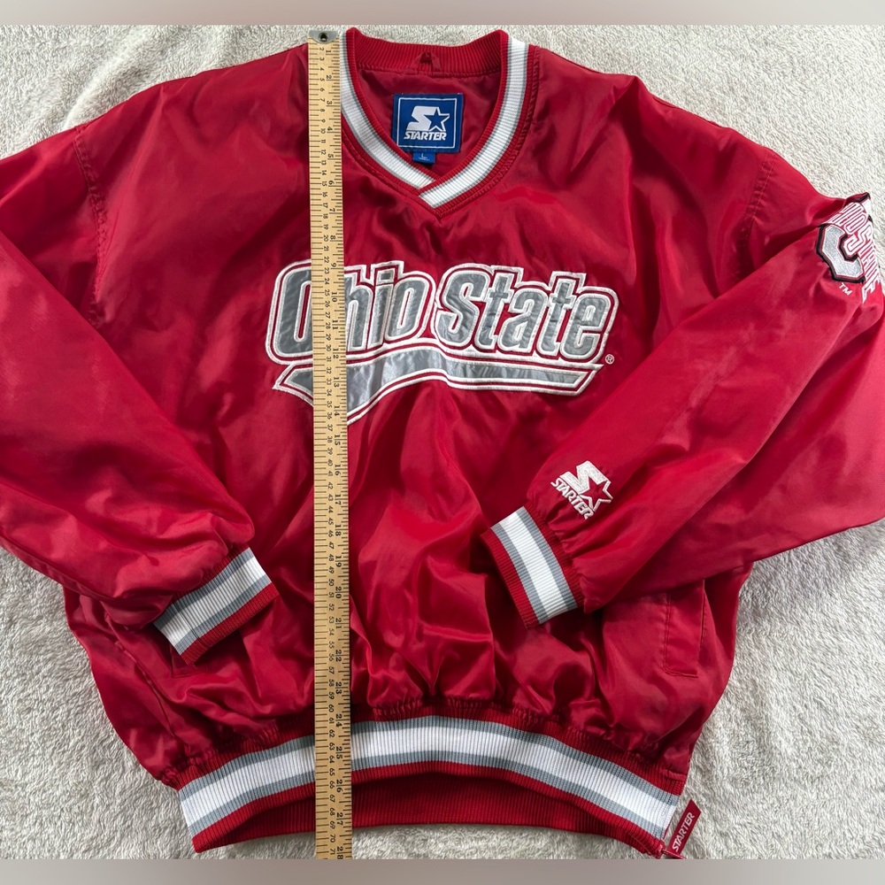 Vintage 90’s Starter Ohio State Red Pullover Jacket - Picture 5 of 13
